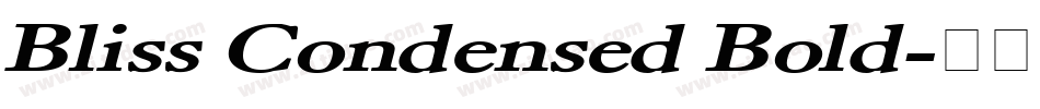 Bliss Condensed Bold字体转换